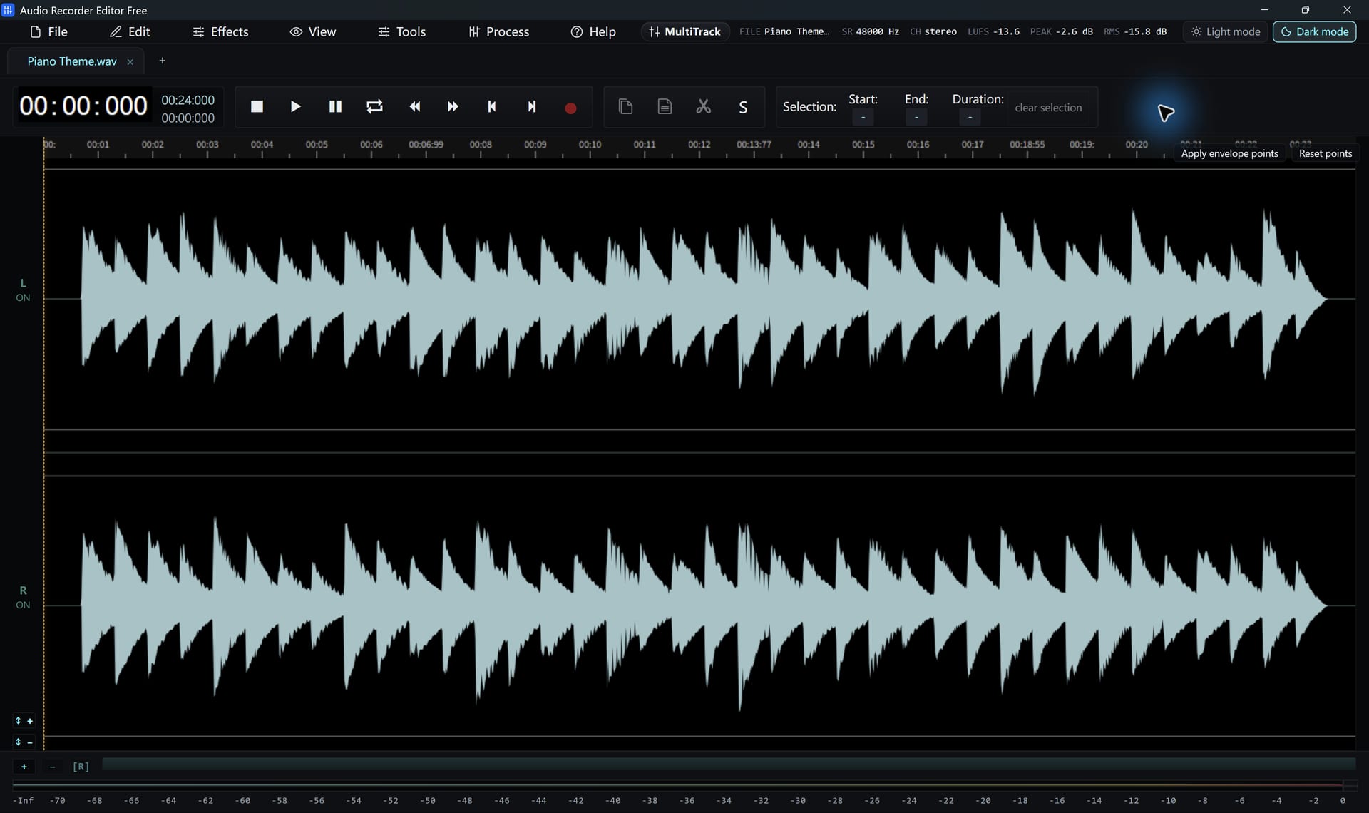 Audio Recorder Editor Free after installation